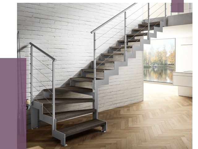 Г-образные лестницы под ключ в Владикавказе от 37367 руб. | ПРОЛЁТ-Вкз