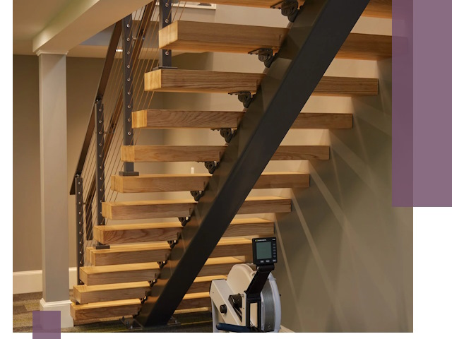 Лестницы на монокосоурах под ключ в Владикавказе - изготовление и монтаж