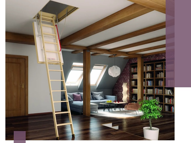 Чердачные лестницы под ключ в Владикавказе: изготовление и монтаж