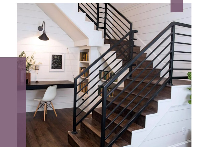 Перила для лестницы в доме в Владикавказе от 7473 руб. — ПРОЛЁТ-Вкз