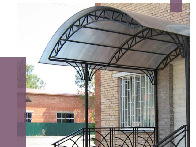 Металлические навесы и козырьки в Владикавказе от 12885 руб.