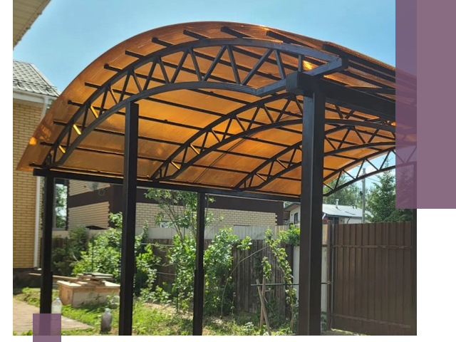 Изготовление навесов под ключ в Владикавказе из качественных материалов