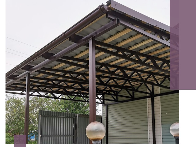 Навесы под ключ в Владикавказе: изготовление, монтаж и гарантия