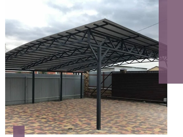 Недорогие навесы под ключ в Владикавказе — изготовление и монтаж