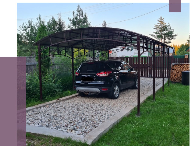 Навесы для автомобиля в Владикавказе от 13246 руб.  | ПРОЛЁТ-Вкз