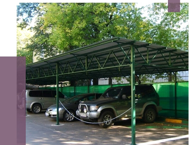 Навесы для парковки в Владикавказе от 80918 руб. заказать | ПРОЛЁТ-Вкз