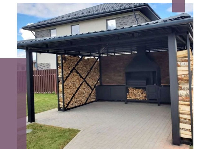 Навесы для барбекю в Владикавказе от 12833 руб. под ключ | ПРОЛЁТ-Вкз