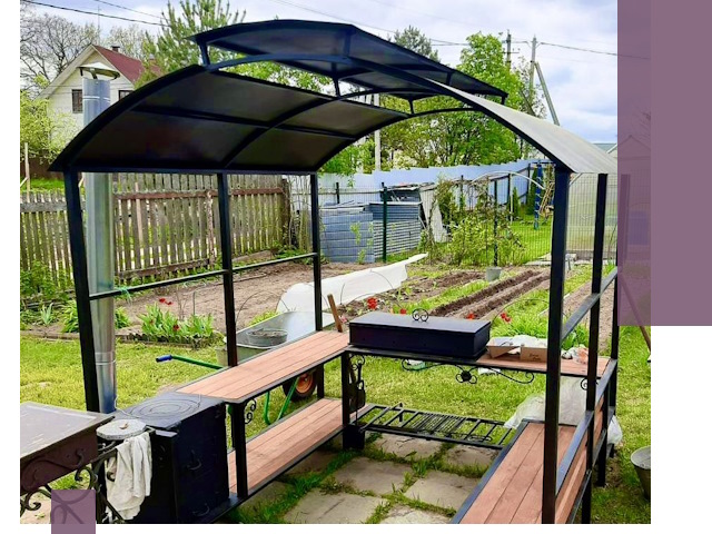 Навесы для барбекю в Владикавказе: изготовление, монтаж и демонтаж