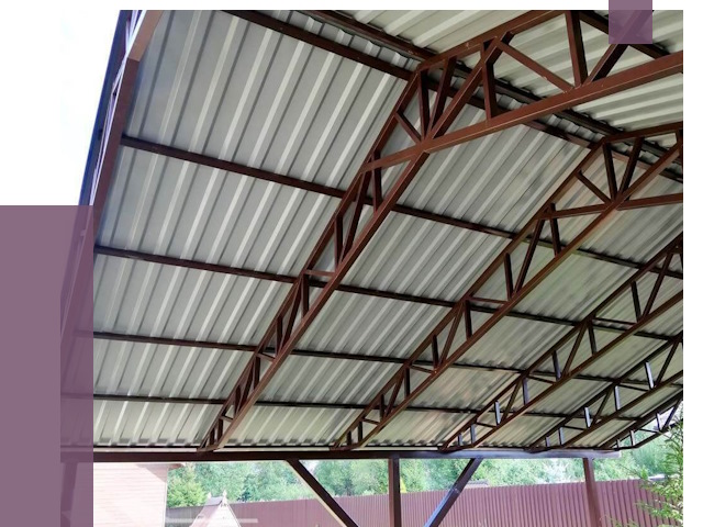 Навесы из профнастила в Владикавказе от 7422 руб. | ПРОЛЁТ-Вкз