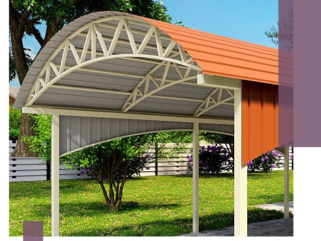 Навесы из профнастила под ключ в Владикавказе — установка и монтаж