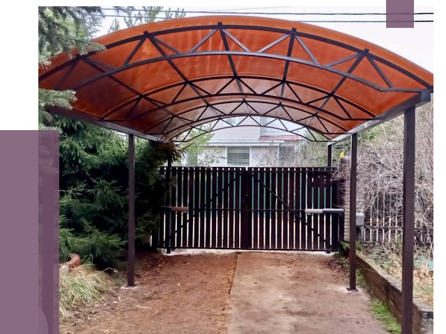 Арочные навесы в Владикавказе от 12833 руб. — изготовление и монтаж | ПРОЛЁТ-Вкз