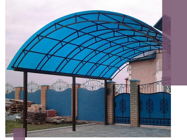 Арочные навесы под ключ в Владикавказе — изготовление и монтаж