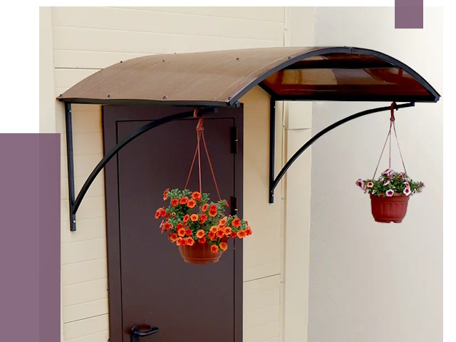 Козырьки над входом в Владикавказе от 14947 руб.  | ПРОЛЁТ-Вкз