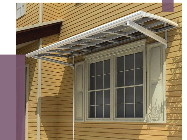 Козырьки над окнами в Владикавказе от 7679 руб. — монтаж, покупки | ПРОЛЁТ-Вкз