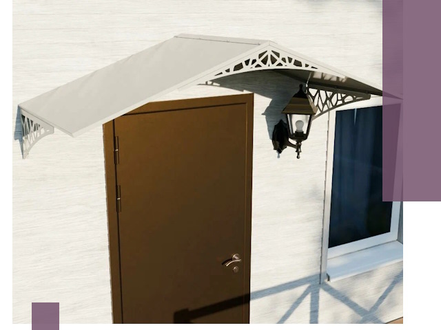 Металлические козырьки на входы и террасы в Владикавказе