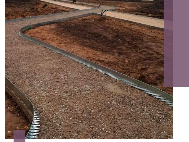 Металлические бордюры под ключ в Владикавказе — изготовление и монтаж